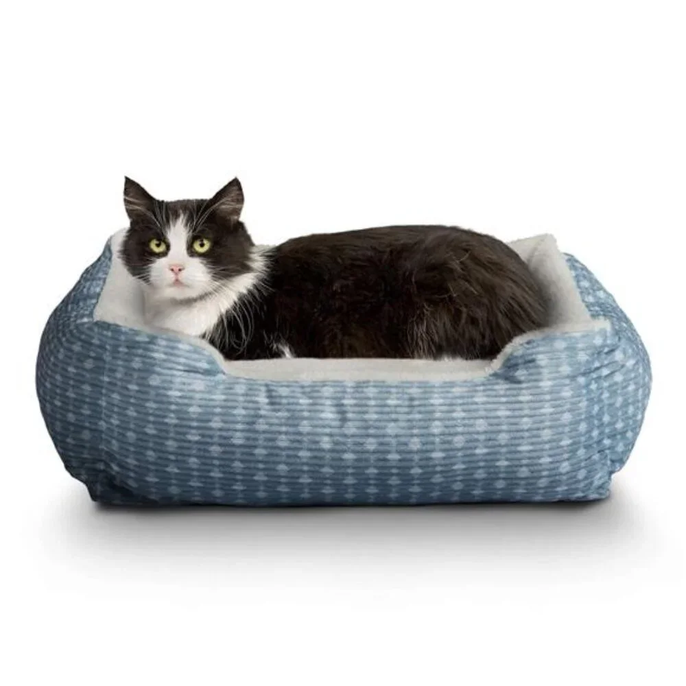 Cuddler Small Dog or Cat Bed, Blue 19